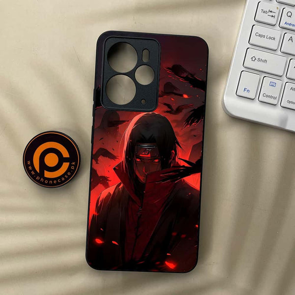 Realme 14T 5G - Red Rings Itachi - Premium Metal Printed soft Bumper Shock Proof Case
