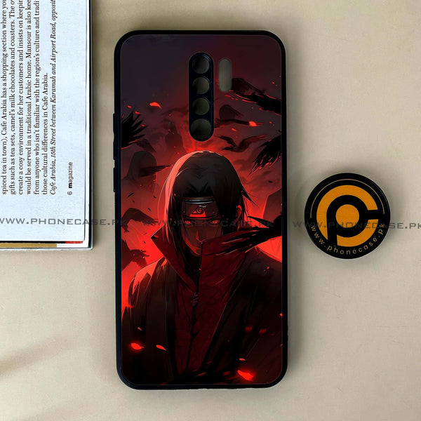 Xiaomi Redmi 9 - Red Rings Itachi - Premium Printed Glass soft Bumper Shock Proof Case