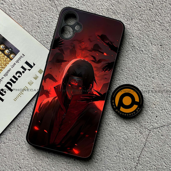 Samsung Galaxy A05 - Red Rings Itachi - Premium Metal Printed soft Bumper shock Proof Case CS-47220