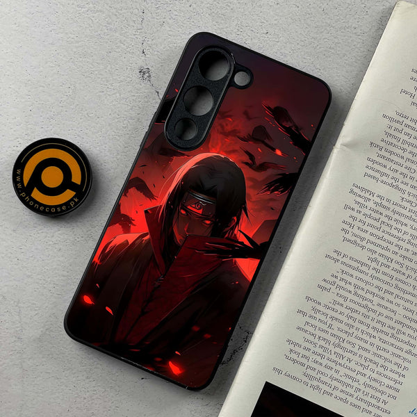Vivo Y04 - Red Rings Itachi - Premium Metal Printed soft Bumper shock Proof Case