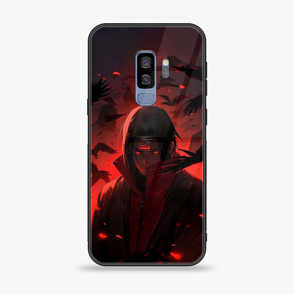 Samsung Galaxy S9 Plus - Red Rings Itachi - Premium Printed Glass soft Bumper Shock Proof Case