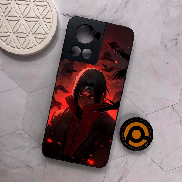 OnePlus 10R - Red Rings Itachi  - Premium Metal Printed soft Bumper shock Proof Case