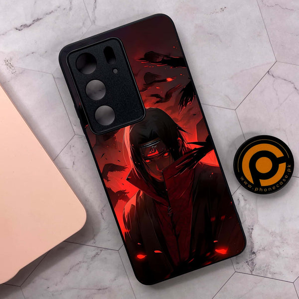 Realme C75x 4G - Red Rings Itachi - Premium Metal Printed soft Bumper shock Proof Case