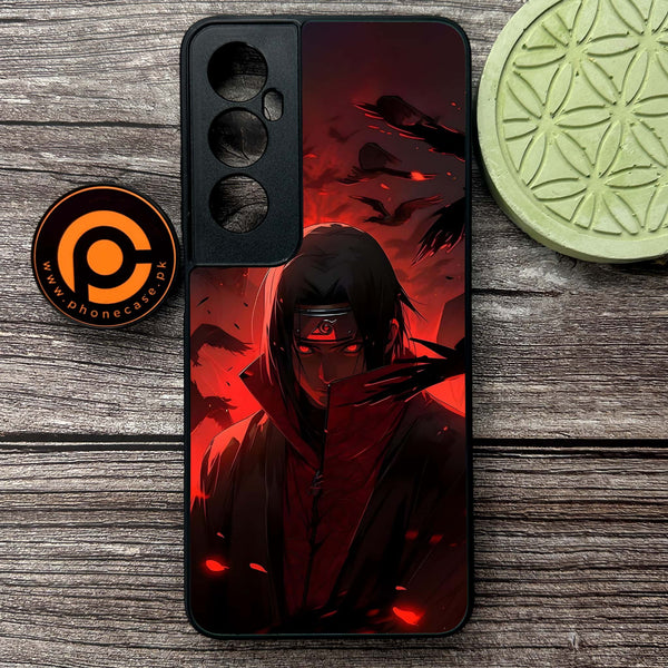 Realme C65  - Red Rings Itachi - Premium Metal Printed soft Bumper shock Proof Case