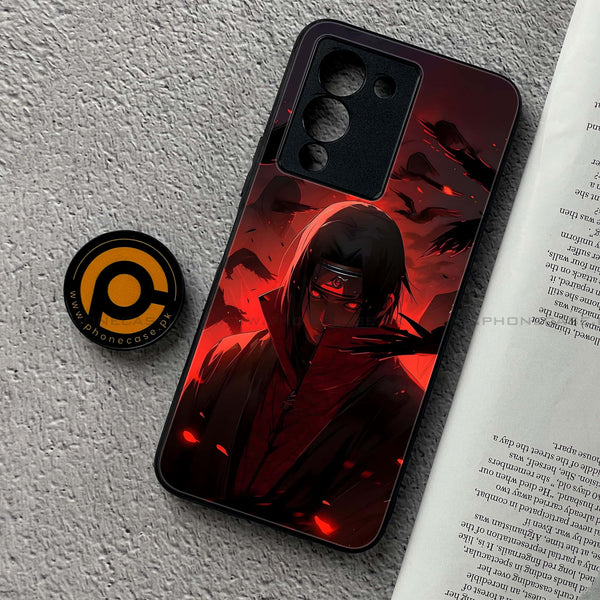 Infinix Note 12 G96 - Red Rings Itachi - Premium Printed Glass soft Bumper Shock Proof Case