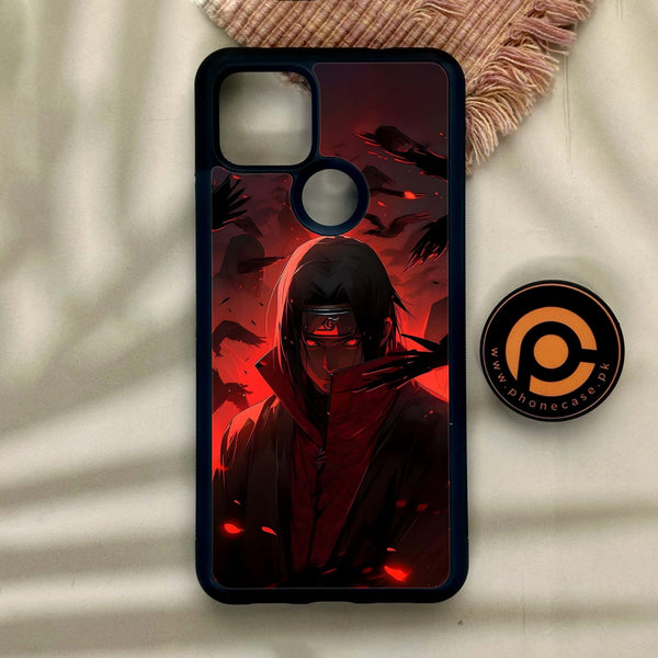 Google Pixel 4a 5G - Red Rings Itachi - Premium Metal Printed Soft Bumper Shock Proof Case