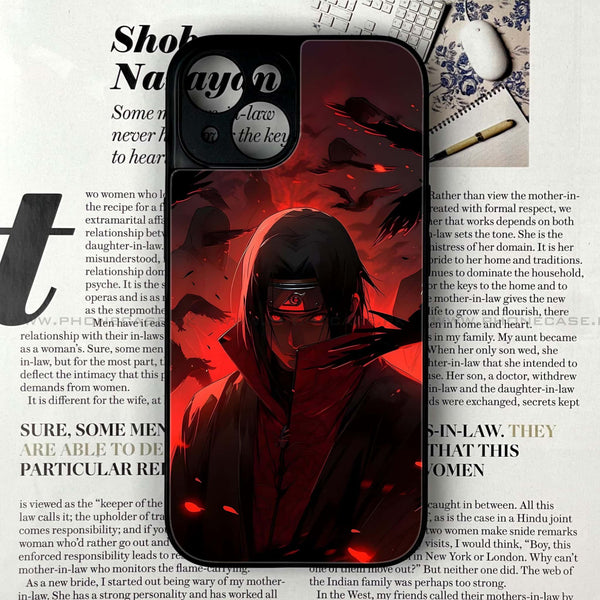 iPhone 13 Mini - Red Rings Itachi - Premium Metal Printed soft Bumper shock Proof Case