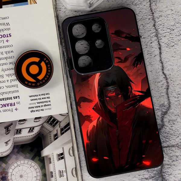 Vivo Y29 4G - Red Rings Itachi - Premium Metal Printed soft Bumper Shock Proof Case