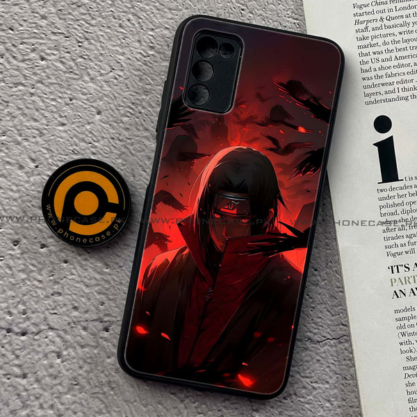 Samsung Galaxy A02s - Red Rings Itachi - Premium Printed Metal Soft Case
