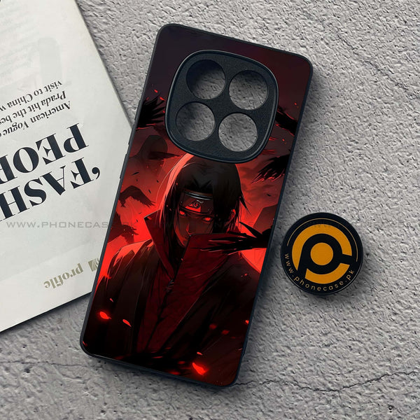 Redmi Note 14 Pro Plus 5G - Red Rings Itachi - Premium Printed Glass soft Bumper Shock Proof Case