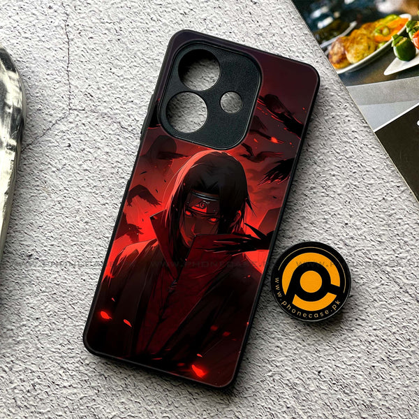 Oppo A5i  - Red Rings Itachi - Premium Printed Metal soft Bumper shock Proof Case