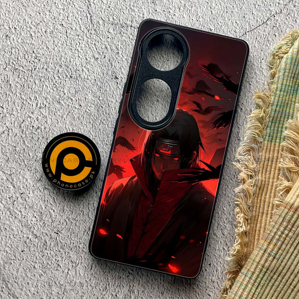 Vivo V40 Pro - Red Rings Itachi - Premium Metal Printed soft Bumper shock Proof Case