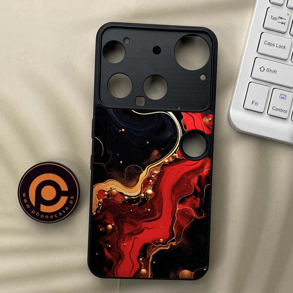 Nothing Phone 3 - Red Gold Marble - Premium Metal Printed soft Bumper shock Proof Case
