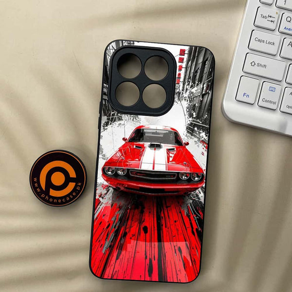 Honor X5b Plus - Red Muscle Car Thrill - Premium Metal Printed soft Bumper shock Proof Case