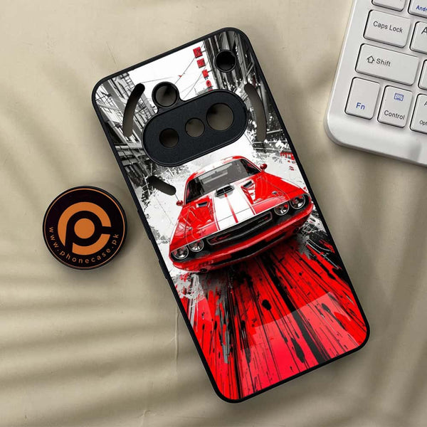 Nothing Phone 3a - Red Muscle Car Thrill - Premium Metal Printed soft Bumper shock Proof Case