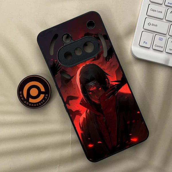 Nothing Phone 3a - Red Rings Itachi - Premium Metal Printed soft Bumper shock Proof Case