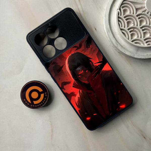 Xiaomi Poco F6 Pro - Red Rings Itachi - Premium Metal Printed soft Bumper shock Proof Case