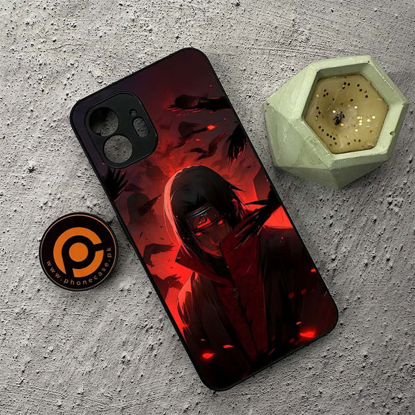 Nothing Phone 2 - Red Rings Itachi - Premium Metal Printed soft Bumper shock Proof Case