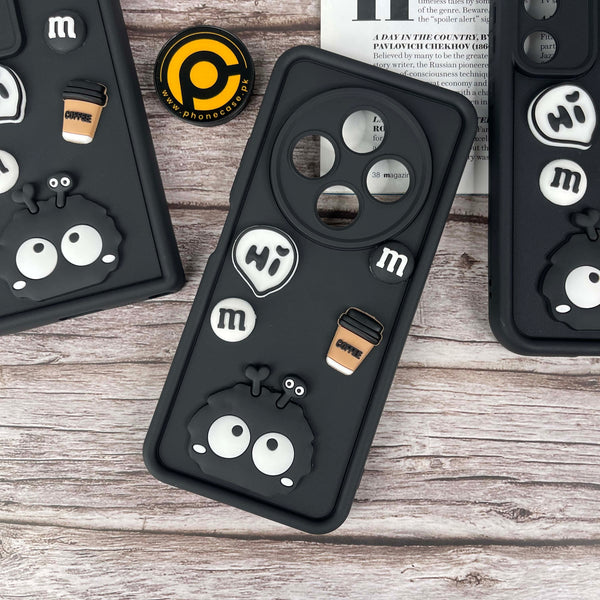 Xiaomi Redmi 14C / Poco C75 4G - Cute 3D Briquette m&m icons Liquid silicon Case
