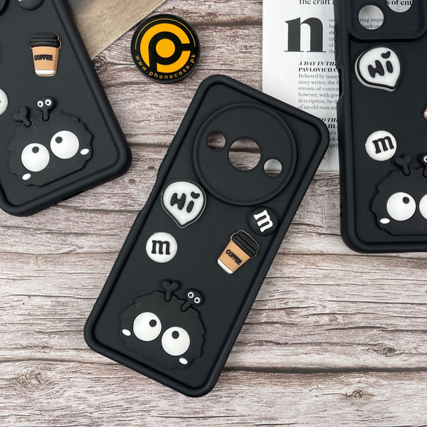 Redmi A3 Cute 3D Briquette m&m icons Liquid silicon Case