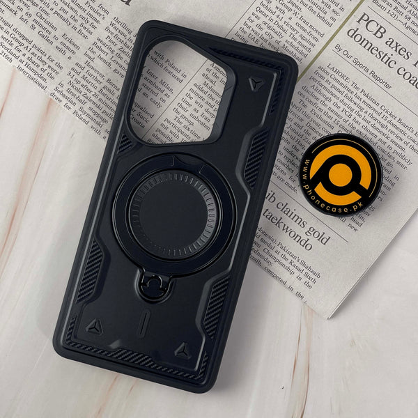 Redmi Note 13 Pro Premium Military Grade Armor Case with Built-in Stand With Magsafe Support