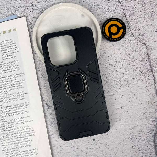 Redmi Note 13 Pro/ Poco M6 Pro Upgraded Ironman With Holding Ring and KickStand Hybrid Shock Proof Case