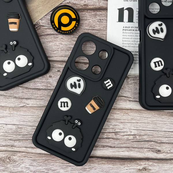 Redmi Note 13 Cute 3D Briquette m&m icons Liquid silicon Case