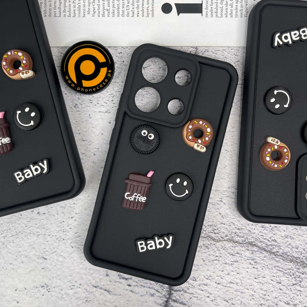 Redmi Note 13 Donut Coffee & Cookie Delight Icons Liquid Silicon Case