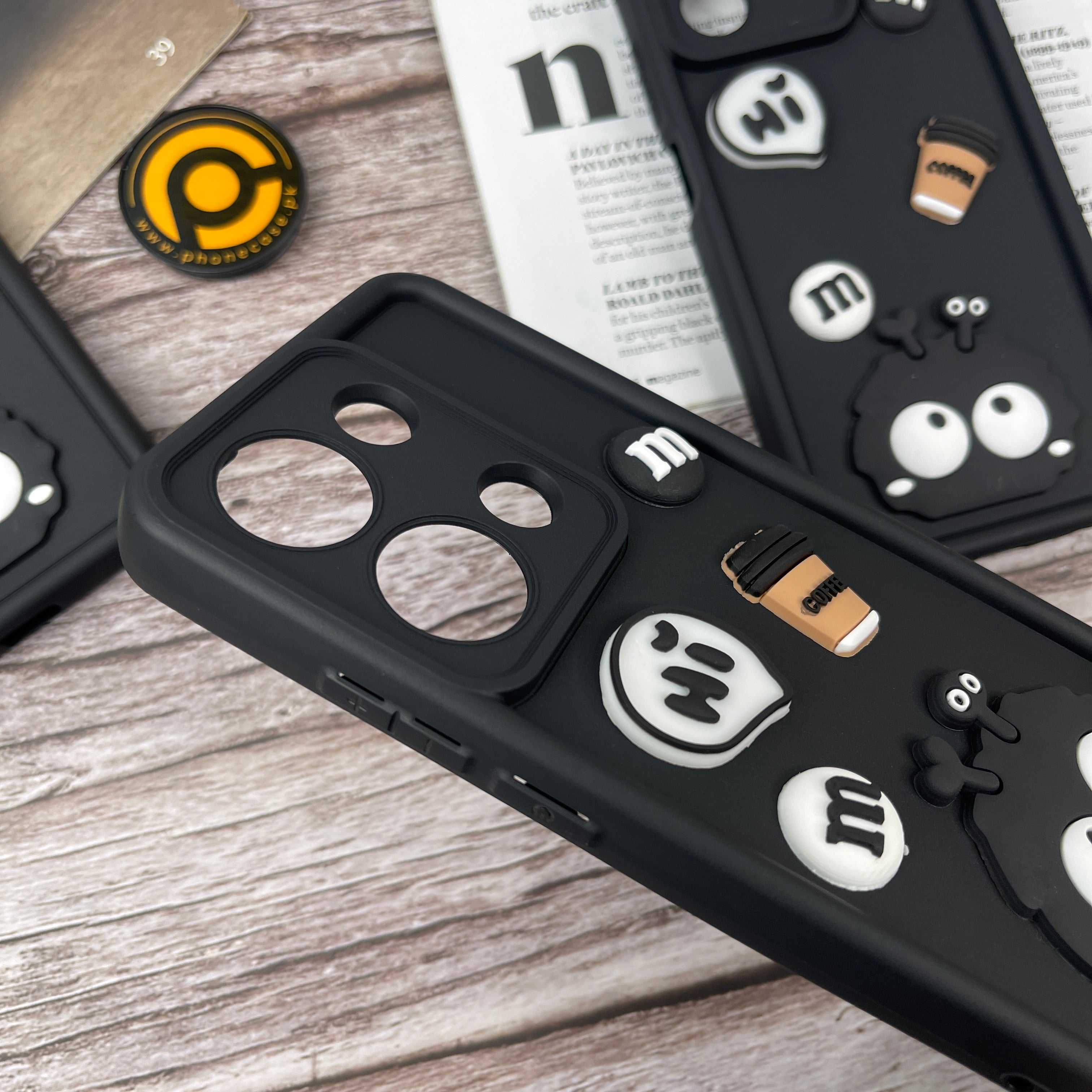 Redmi Note 13 Pro Cute 3D Briquette m&m icons Liquid silicon Case