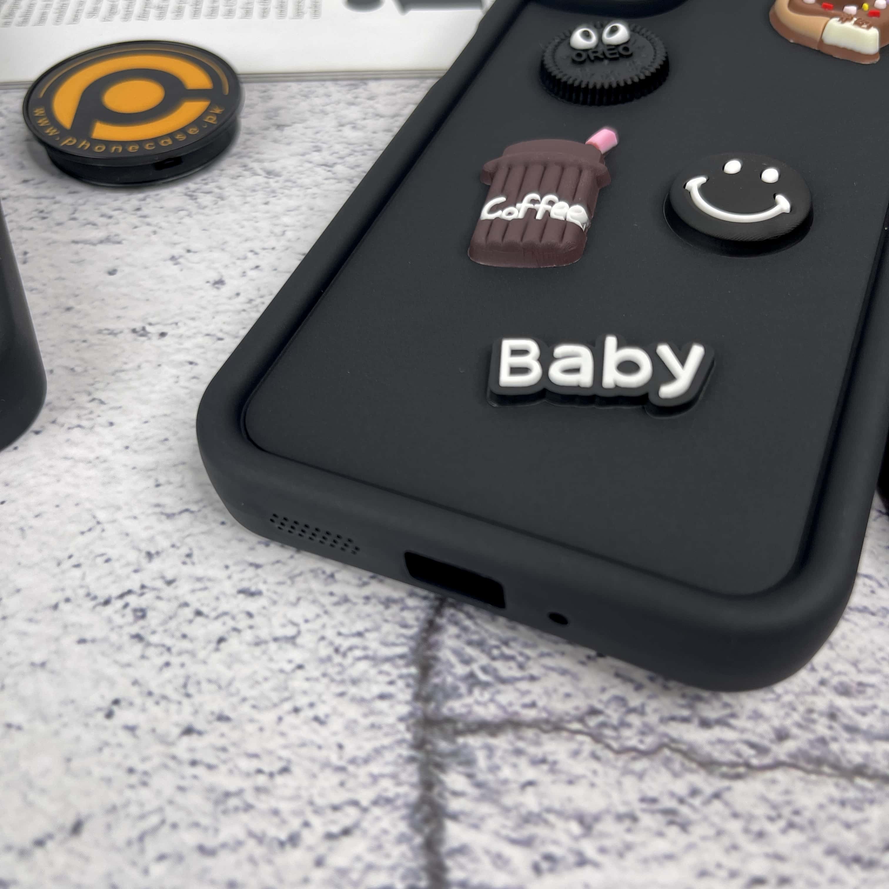 Redmi Note 13 Pro Donut Coffee & Cookie Delight Icons Liquid Silicon Case