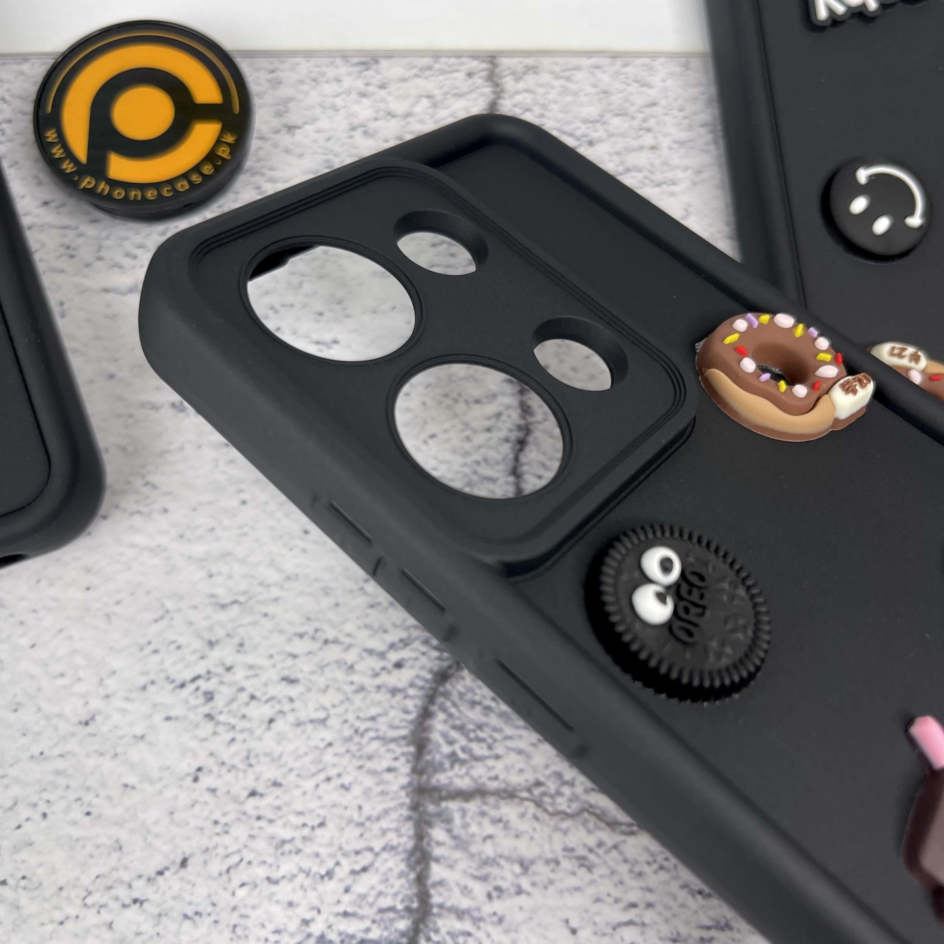 Redmi Note 13 Pro Donut Coffee & Cookie Delight Icons Liquid Silicon Case