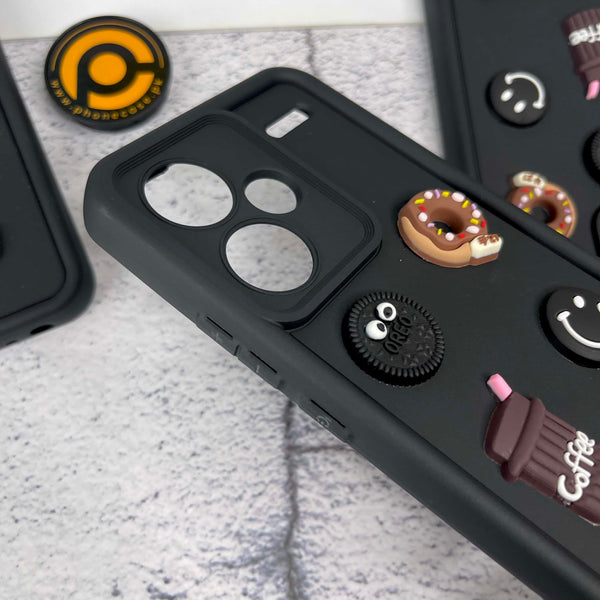 Redmi Note 13 Pro Plus Donut Coffee & Cookie Delight Icons Liquid Silicon Case