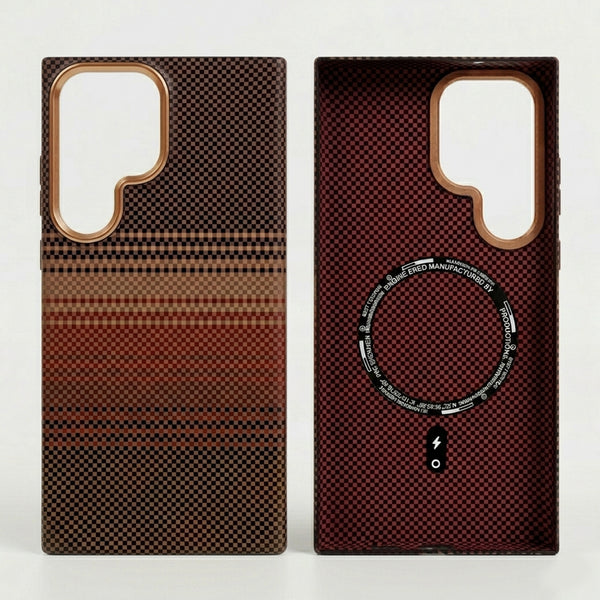 Galaxy S23 Ultra - Classic Weave - Premium Aramid Fiber MagSafe Case with Built-in Camera Bezel