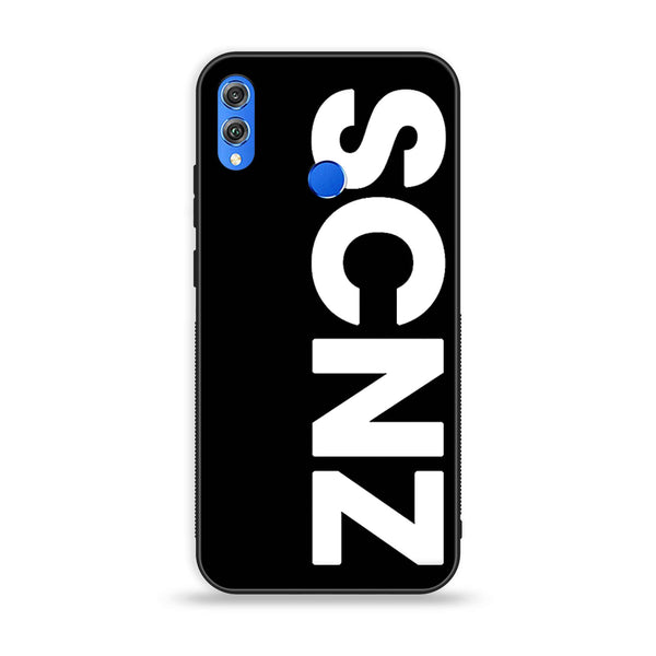 Huawei Honor 8X - SCNZ - Premium Printed Glass soft Bumper Shock Proof Case