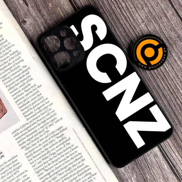 Xiaomi Redmi 12 - SCNZ - Premium Printed Glass soft Bumper Shock Proof Case CS-40965