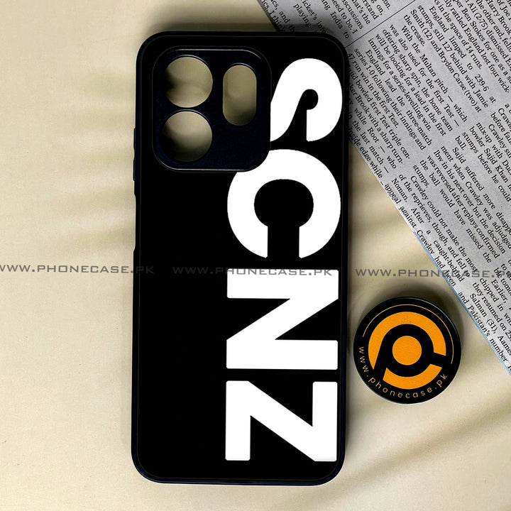 Infinix Smart 9 - SCNZ - Premium Printed Glass soft Bumper Shock Proof Case