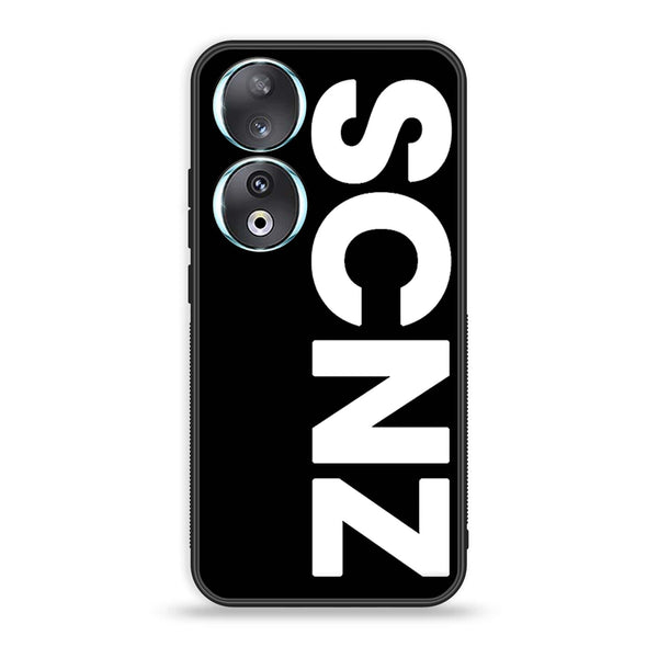 Huawei Honor 90 - SCNZ - Premium Printed Glass soft Bumper Shock Proof Case CS-38480