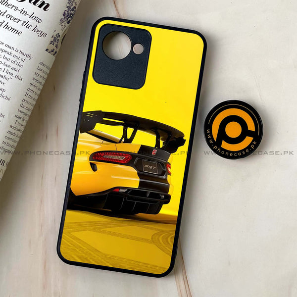 Realme C30 - Sakura Racing Car - Premium Printed Glass soft Bumper Shock Proof Case