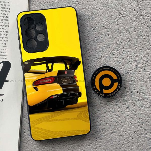 Samsung Galaxy A33 - Sakura Racing Car - Premium Printed Glass soft Bumper Shock Proof Case  CS-37823