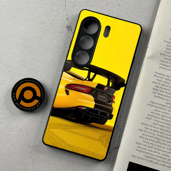Tecno Camon 40 Pro - Sakura Racing Car - Premium Metal Printed Soft Bumper Shockproof Case