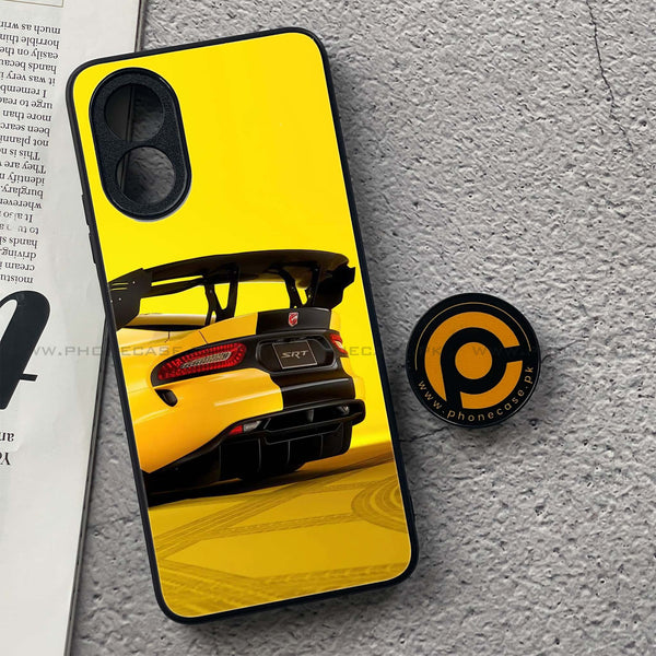 Oppo A18 4G - Sakura Racing Car -  Premium Printed Metal soft Bumper shock Proof Case