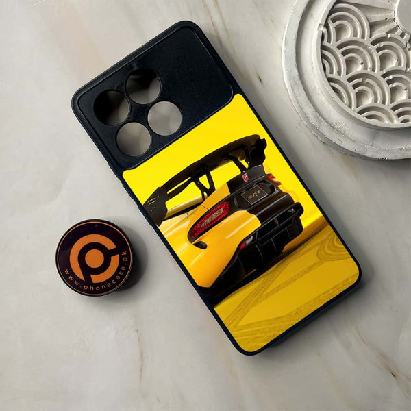 Xiaomi Poco F6 Pro - Sakura Racing Car - Premium Metal Printed soft Bumper shock Proof Case