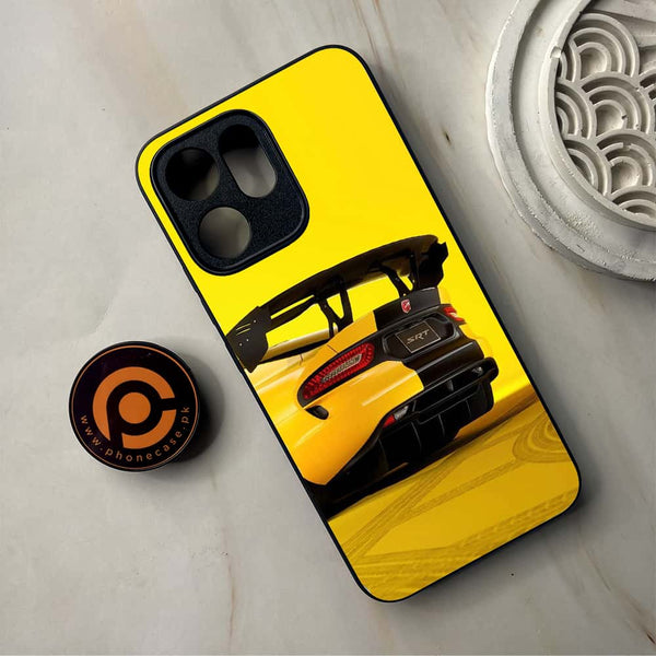 Oppo Reno 14F -  Sakura Racing Car - Premium Metal Printed Soft Bumper Shockproof Case