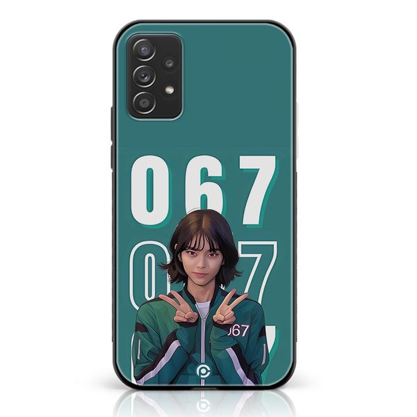 Samsung Galaxy A52/ A52s - Squid Game Player 067 - Premium Printed Glass soft Bumper shock Proof Case CS-37165