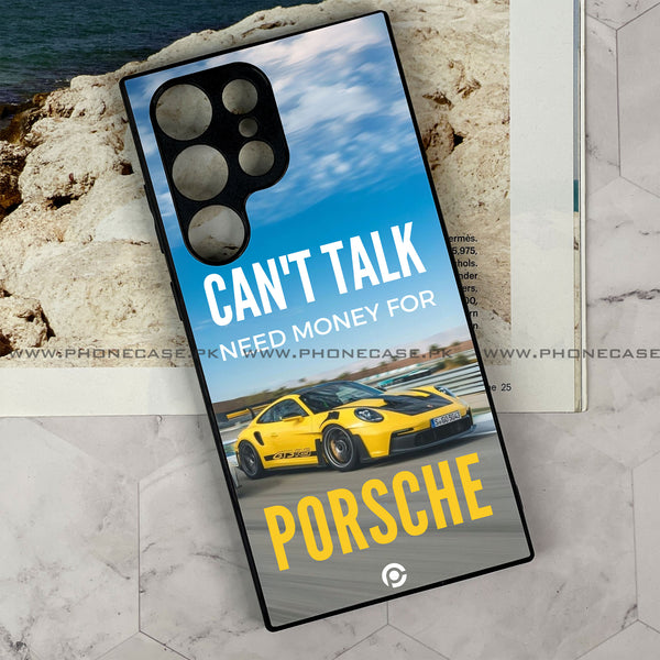 Samsung Galaxy S24 Ultra - Can't Talk, Need Porsche  - Premium Metal Printed soft Bumper shock Proof Case  CS-32508
