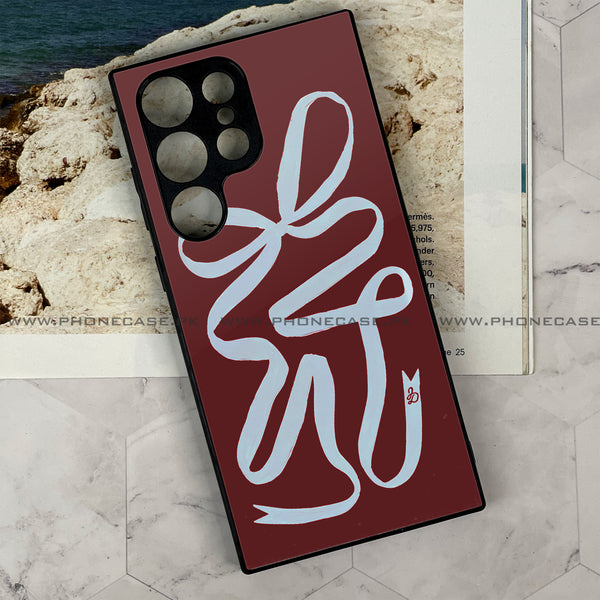 Samsung Galaxy S24 Ultra - Artful Ribbon  - Premium Metal Printed soft Bumper shock Proof Case  CS-32078