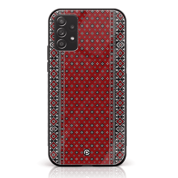 Samsung Galaxy A53  - Ajrak Design 2 -  Soft Bumper shock Proof Glass Case CS-38119