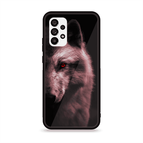 Samsung Galaxy A73 - Wolf Design 10  - Premium Printed Glass soft Bumper shock Proof Case CS-33581