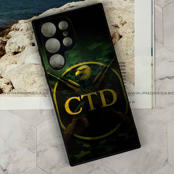 Samsung Galaxy S22 Ultra - Military CTD Emblem - Premium Metal Printed soft Bumper shock Proof Case