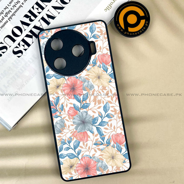 Tecno Camon 30 Pro 5G - Seamless Flower -  Premium Printed Metal soft Bumper shock Proof Case